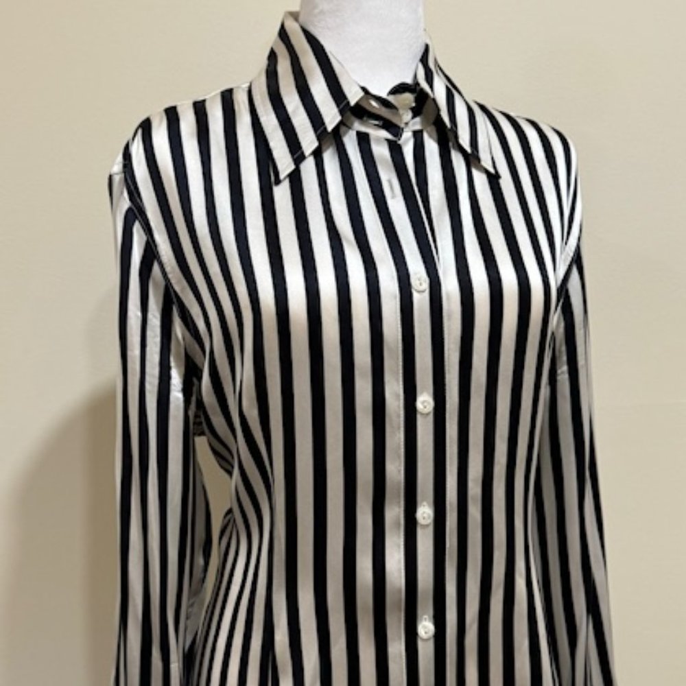 Soft Silk Striped Blouse by Jones New York sz.14